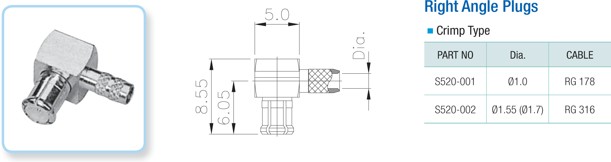 MCX Coaxial Connectors