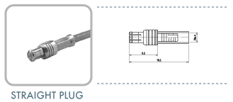  MCX Coaxial Connector - Flexible Cables, Straight Plug