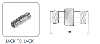 TNC Coaxial Connectors - Jack to Jack Adaptors